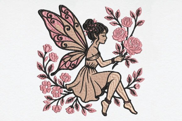 Cute Fairy: A Whimsical Holiday Embroidery Design