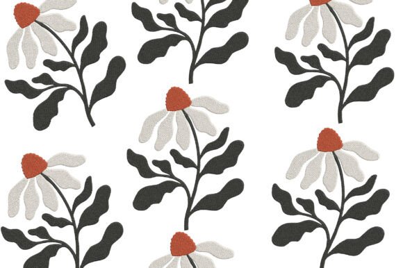 Echinacea Flower Embroidery Design
