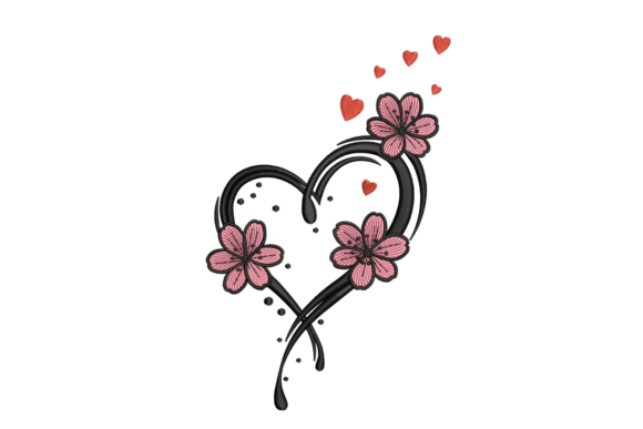 Floral Heart Swirl – Romantic