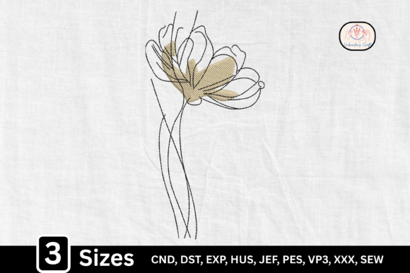 Modern Minimalist Line Art Flower