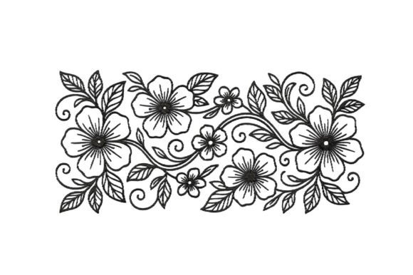 Vintage Floral Embroidery Design