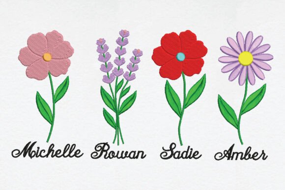Wildflower Bouquet Embroidery Design