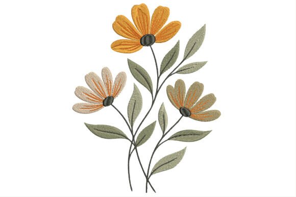 Wildflower Embroidery Design
