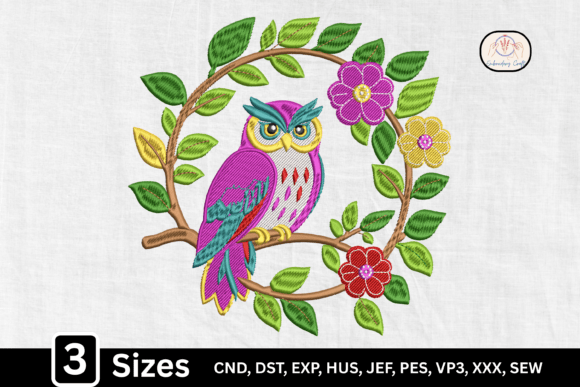 Wreath Bird Floral Owl
